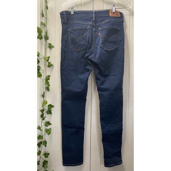 Women Levis 311 Shaping Dark Blue Denim Skinny Jeans Size 28 - Picture 1 of 7